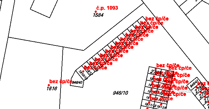 Jičín 45970076 na parcele st. 1810/9 v KÚ Jičín, Katastrální mapa