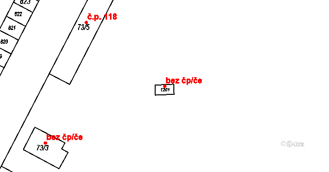 Kralupy nad Vltavou 49036076 na parcele st. 1201 v KÚ Kralupy nad Vltavou, Katastrální mapa
