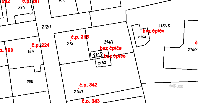Dolní Rychnov 119057077 na parcele st. 214/2 v KÚ Dolní Rychnov, Katastrální mapa