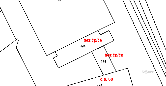 Kozlov 146117077 na parcele st. 143 v KÚ Kozlov u Křižanova, Katastrální mapa