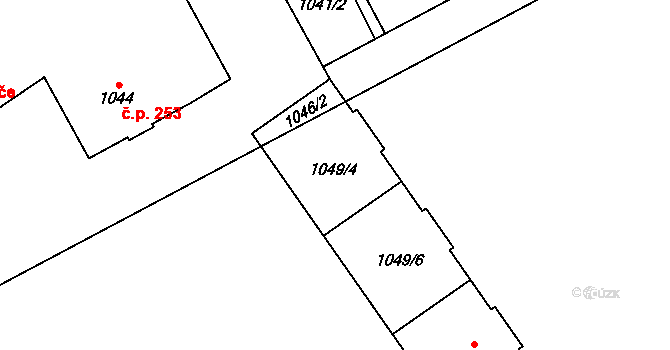 Uhříněves 876,877,878, Praha na parcele st. 1049/4 v KÚ Uhříněves, Katastrální mapa
