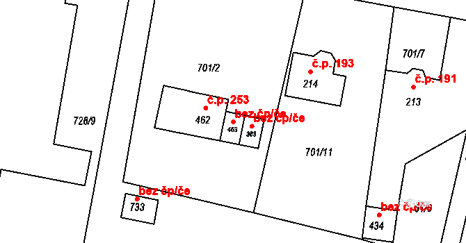 Lubenec 40608077 na parcele st. 463 v KÚ Lubenec, Katastrální mapa
