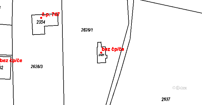 Lysá nad Labem 43426077 na parcele st. 2101 v KÚ Lysá nad Labem, Katastrální mapa