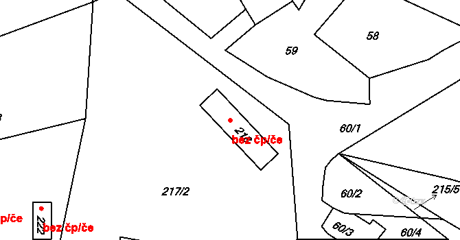 Milonice 49438077 na parcele st. 218 v KÚ Milonice u Lipůvky, Katastrální mapa