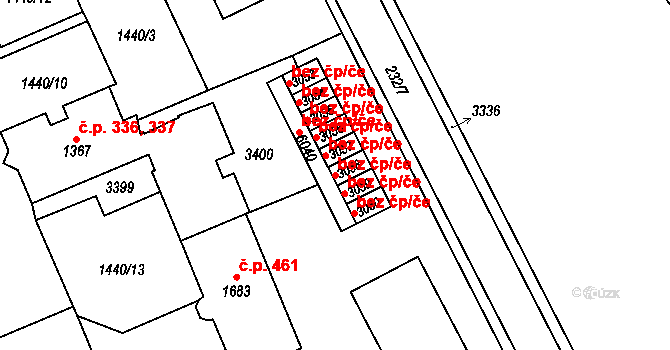 Chrudim 38048078 na parcele st. 3058 v KÚ Chrudim, Katastrální mapa