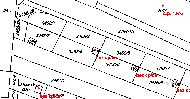 Kyjov 38743078 na parcele st. 2972 v KÚ Kyjov, Katastrální mapa