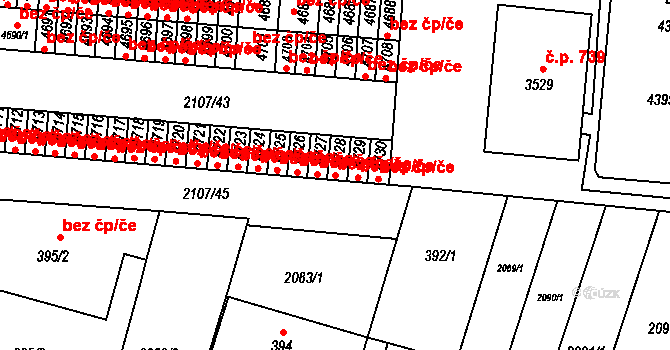 Brno 39472078 na parcele st. 4728 v KÚ Komín, Katastrální mapa