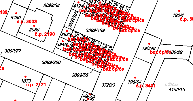Břeclav 40767078 na parcele st. 2251 v KÚ Břeclav, Katastrální mapa