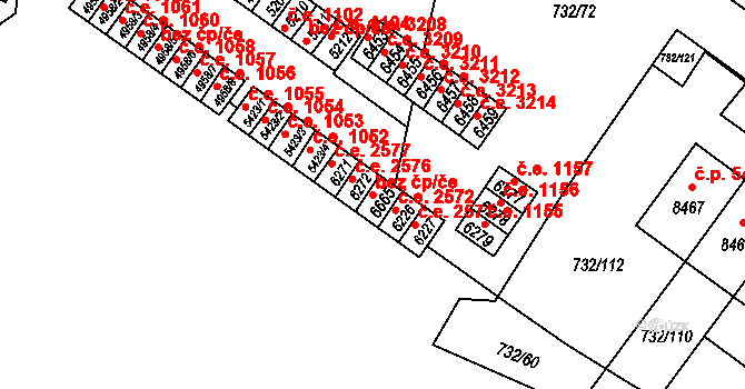 Zlín 42856078 na parcele st. 6665 v KÚ Zlín, Katastrální mapa