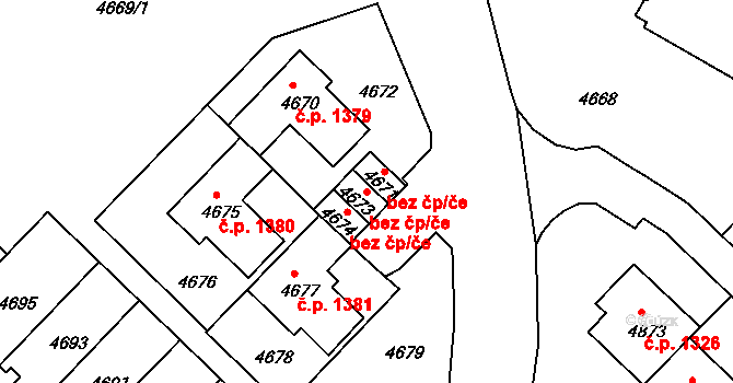 Žďár nad Sázavou 43174078 na parcele st. 4673 v KÚ Město Žďár, Katastrální mapa