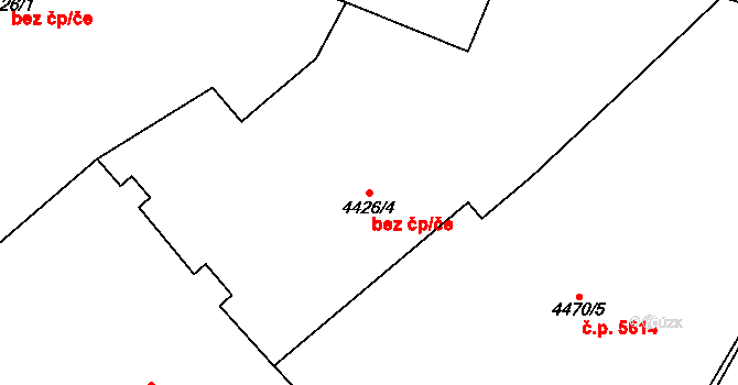 Chomutov 43232078 na parcele st. 4426/4 v KÚ Chomutov I, Katastrální mapa