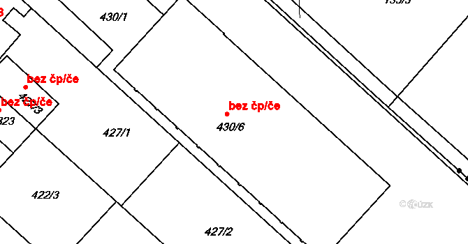 Hradec Králové 45616078 na parcele st. 430/6 v KÚ Plačice, Katastrální mapa