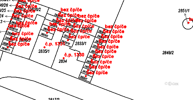 Boskovice 49441078 na parcele st. 2833/7 v KÚ Boskovice, Katastrální mapa