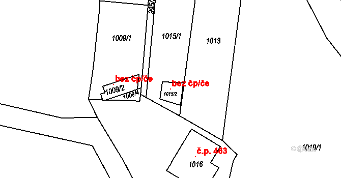 Proboštov 96682078 na parcele st. 1015/2 v KÚ Proboštov u Teplic, Katastrální mapa