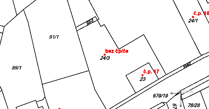 Nechanice 42824079 na parcele st. 24/3 v KÚ Lubno u Nechanic, Katastrální mapa