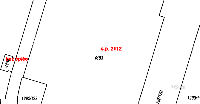 Slaný 2112 na parcele st. 4153 v KÚ Slaný, Katastrální mapa