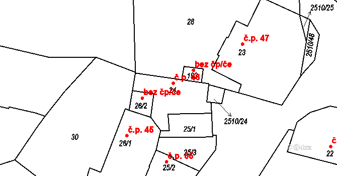 Mnichov 46 na parcele st. 24 v KÚ Mnichov, Katastrální mapa