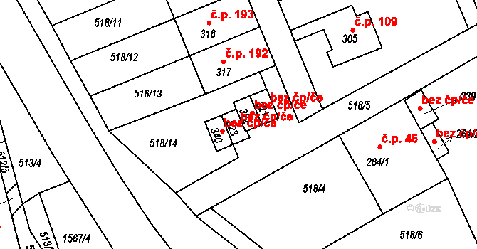 Ohnišov 38470080 na parcele st. 323 v KÚ Ohnišov, Katastrální mapa