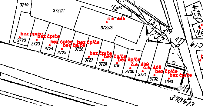 Mutěnice 42531080 na parcele st. 3728 v KÚ Mutěnice, Katastrální mapa
