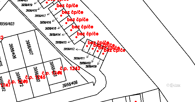 Jindřichův Hradec 41017081 na parcele st. 3956/410 v KÚ Jindřichův Hradec, Katastrální mapa