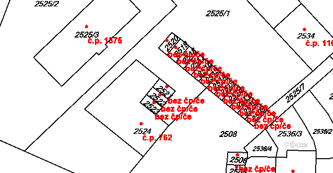 Ústí nad Labem 41228081 na parcele st. 2521 v KÚ Střekov, Katastrální mapa