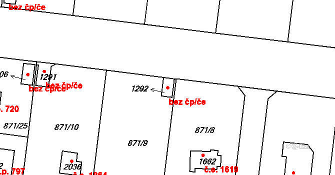 Plzeň 42823081 na parcele st. 1292 v KÚ Valcha, Katastrální mapa
