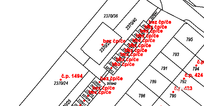 Mikulov 42837081 na parcele st. 2370/23 v KÚ Mikulov na Moravě, Katastrální mapa