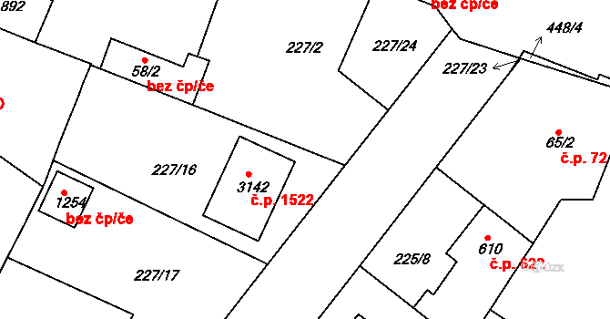 Neratovice 43045081 na parcele st. 922 v KÚ Neratovice, Katastrální mapa