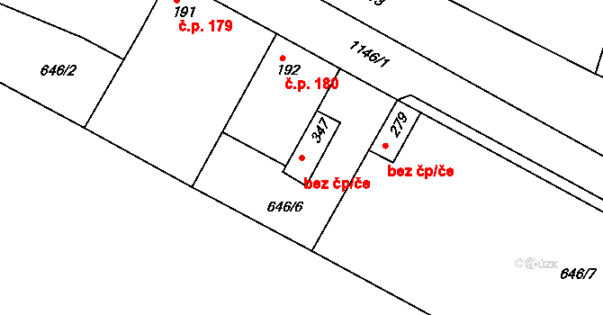 Hořátev 43222081 na parcele st. 347 v KÚ Hořátev, Katastrální mapa