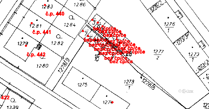 Poděbrady 46297081 na parcele st. 1278/3 v KÚ Poděbrady, Katastrální mapa