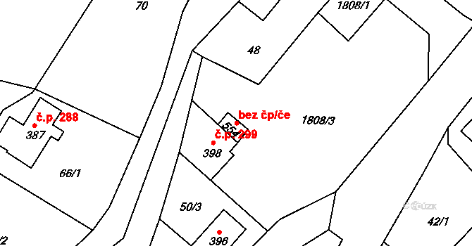 Ryžoviště 46341081 na parcele st. 554 v KÚ Ryžoviště, Katastrální mapa