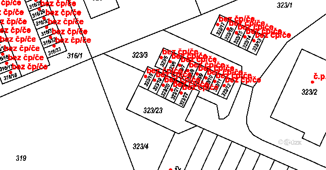 Liberec 46992081 na parcele st. 323/20 v KÚ Dolní Hanychov, Katastrální mapa