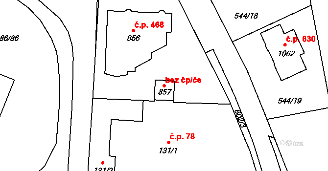 Zlín 47912081 na parcele st. 857 v KÚ Mladcová, Katastrální mapa