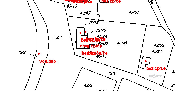 Tachov 48916081 na parcele st. 43/68 v KÚ Malý Rapotín, Katastrální mapa