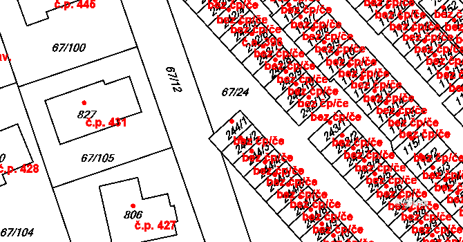 Meziboří 49373081 na parcele st. 244/1 v KÚ Meziboří u Litvínova, Katastrální mapa