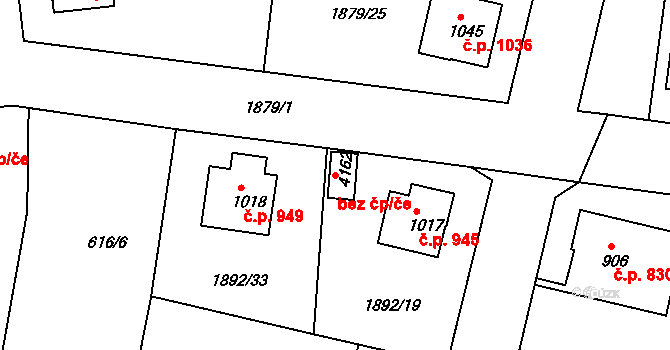 Humpolec 88317081 na parcele st. 4162 v KÚ Humpolec, Katastrální mapa