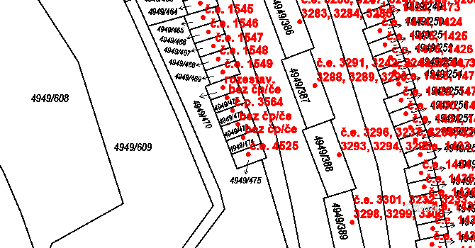 Ústí nad Labem 38819082 na parcele st. 4949/473 v KÚ Ústí nad Labem, Katastrální mapa