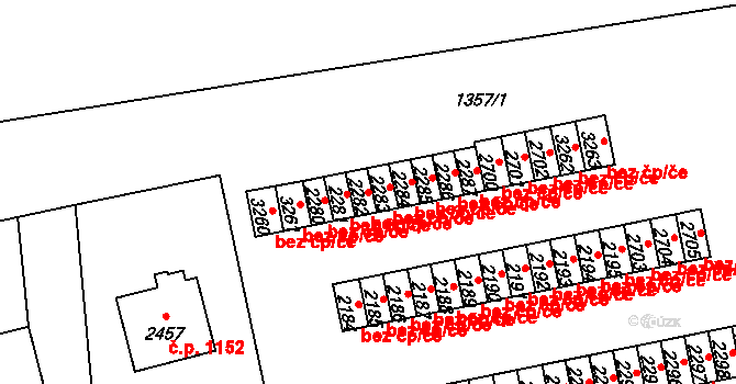Vrchlabí 41480082 na parcele st. 2282 v KÚ Vrchlabí, Katastrální mapa