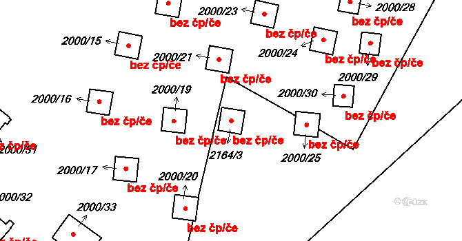 Plzeň 42469082 na parcele st. 2164/3 v KÚ Bolevec, Katastrální mapa