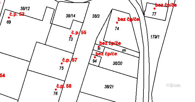 Bačice 44072082 na parcele st. 93 v KÚ Bačice, Katastrální mapa