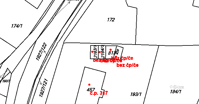 Svitavy 49216082 na parcele st. 2164/1 v KÚ Moravský Lačnov, Katastrální mapa