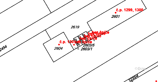 Beroun 50112082 na parcele st. 2603/2 v KÚ Beroun, Katastrální mapa