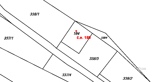 Lipí 180, Náchod na parcele st. 164 v KÚ Lipí u Náchoda, Katastrální mapa