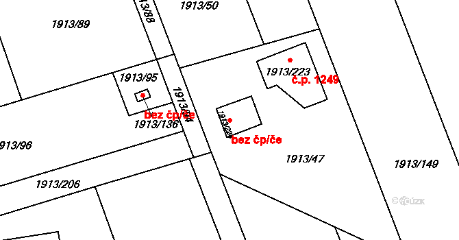 Ostrava 89532082 na parcele st. 1913/224 v KÚ Svinov, Katastrální mapa