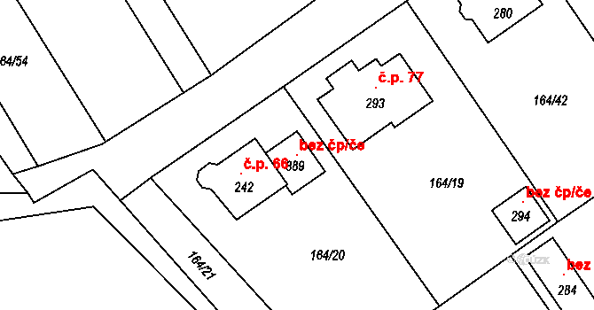 Malý Újezd 96822082 na parcele st. 389 v KÚ Jelenice u Mělníka, Katastrální mapa