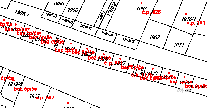 Velké Pavlovice 811 na parcele st. 2026 v KÚ Velké Pavlovice, Katastrální mapa