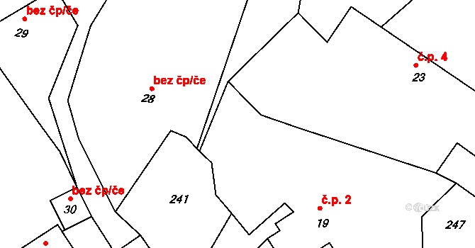 Křenovičky 2, Heřmaničky na parcele st. 19 v KÚ Velké Heřmanice, Katastrální mapa