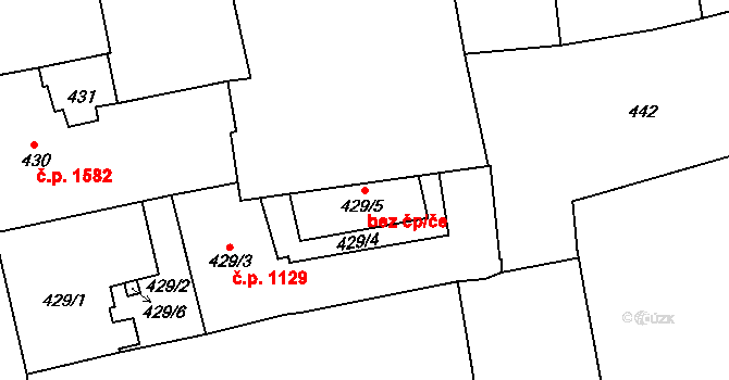 Praha 49520083 na parcele st. 429/5 v KÚ Nové Město, Katastrální mapa
