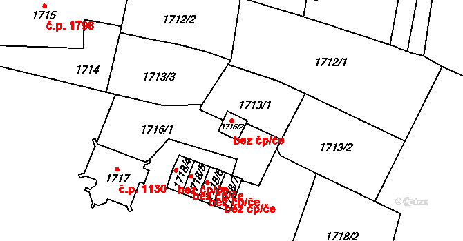 Chomutov 77992083 na parcele st. 1716/2 v KÚ Chomutov I, Katastrální mapa