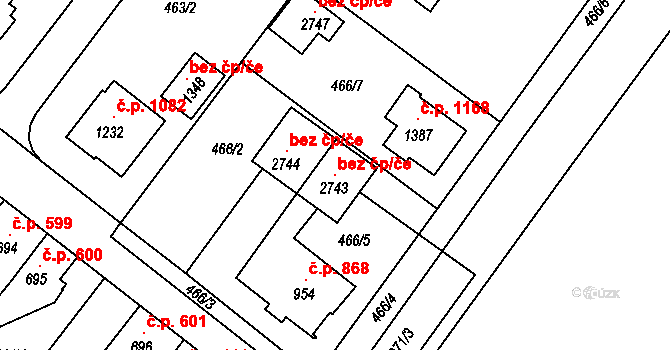 Třebechovice pod Orebem 93665083 na parcele st. 2743 v KÚ Třebechovice pod Orebem, Katastrální mapa